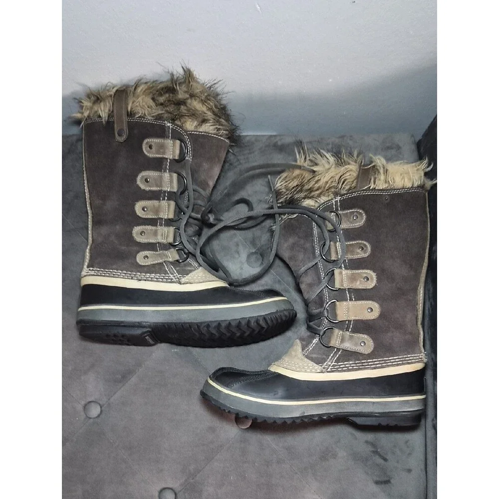 Sorel Joan of Arctic Brown Suede Waterproof Boots | Women’s Size 7